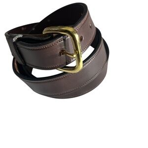 Tory Belt English Bridle Leather Brown Adjustable Buckle Work Mens  44 
2259